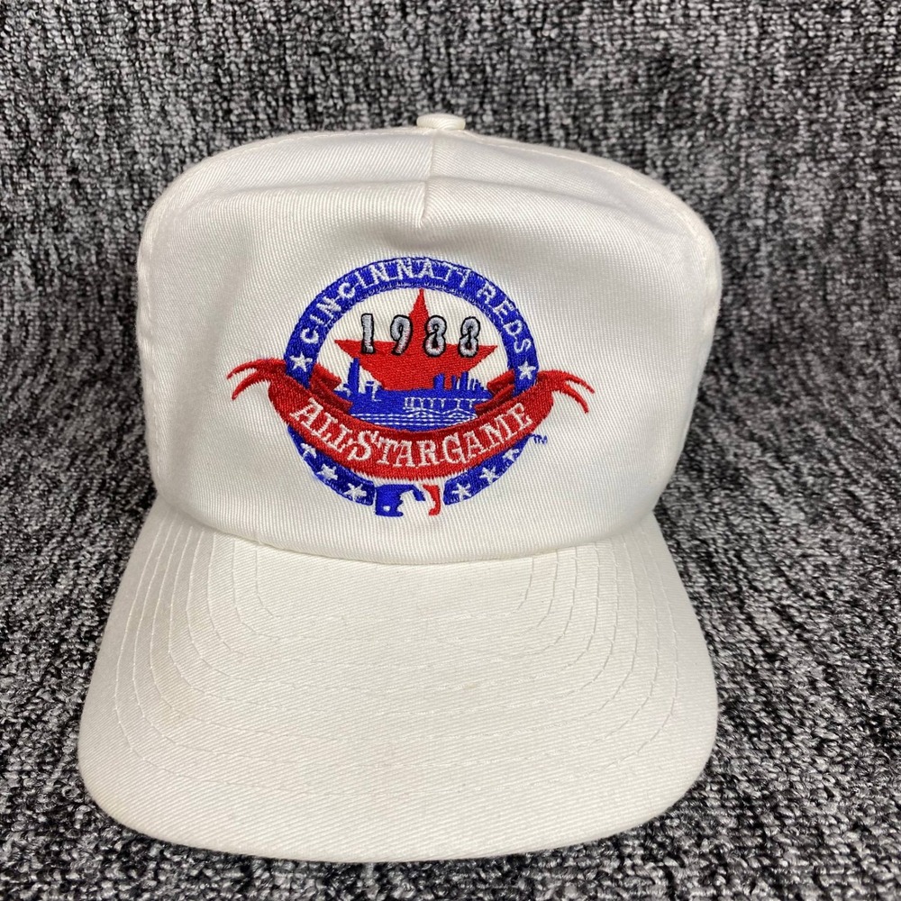 Annco Cincinnati Reds Hat Mens Med/Large White 1988 MLB All Star Game Vintage